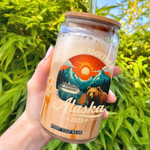 Alaska Cruise Glass Can Retro Alaskan Cruisin Together Matching Family Cruise TS10 Black Print Your Wear