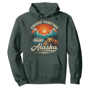 Alaska Cruise Hoodie Retro Alaskan Cruisin Together Matching Family Cruise TS10 Dark Forest Green Print Your Wear