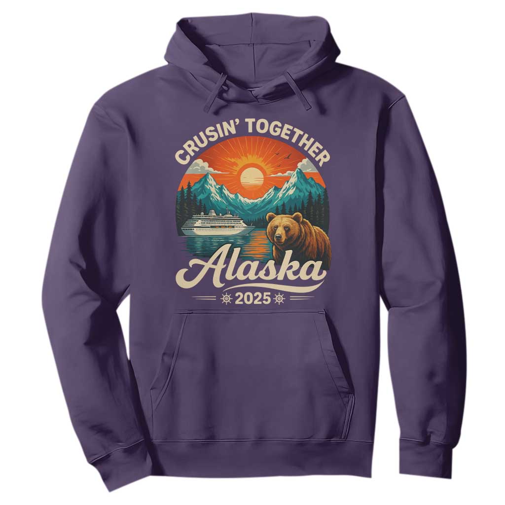 Alaska Cruise Hoodie Retro Alaskan Cruisin Together Matching Family Cruise TS10 Purple Print Your Wear