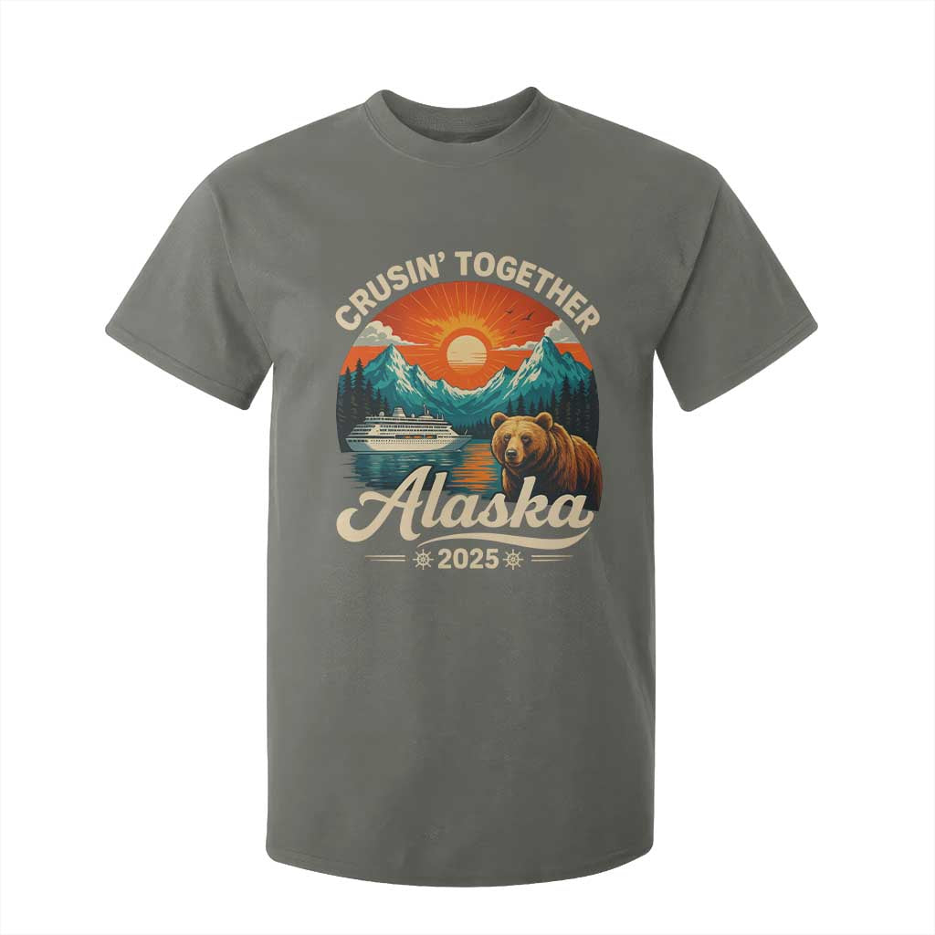 Alaska Cruise T Shirt For Kid Retro Alaskan Cruisin Together Matching Family Cruise TS10 Military Green Print Your Wear