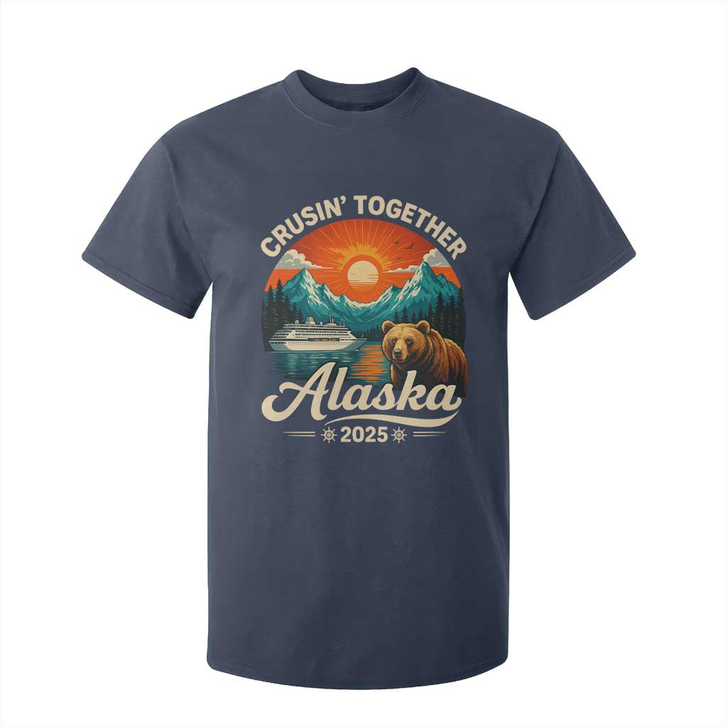 Alaska Cruise T Shirt For Kid Retro Alaskan Cruisin Together Matching Family Cruise TS10 Navy Print Your Wear