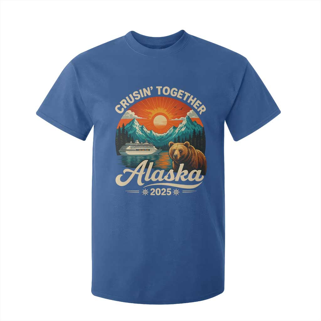 Alaska Cruise T Shirt For Kid Retro Alaskan Cruisin Together Matching Family Cruise TS10 Royal Blue Print Your Wear