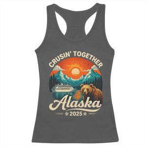 Alaska Cruise Racerback Tank Top Retro Alaskan Cruisin Together Matching Family Cruise TS10 Dark Heather Print Your Wear