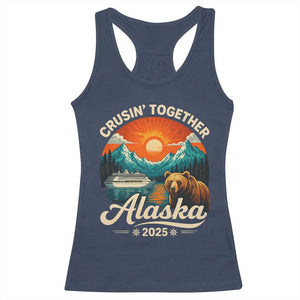 Alaska Cruise Racerback Tank Top Retro Alaskan Cruisin Together Matching Family Cruise TS10 Navy Print Your Wear