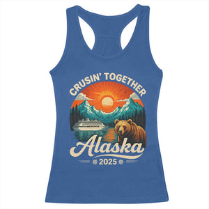Alaska Cruise Racerback Tank Top Retro Alaskan Cruisin Together Matching Family Cruise TS10 Royal Blue Print Your Wear