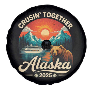 Alaska Cruise Spare Tire Cover Retro Alaskan Cruisin Together Matching Family Cruise TS10 Print Your Wear