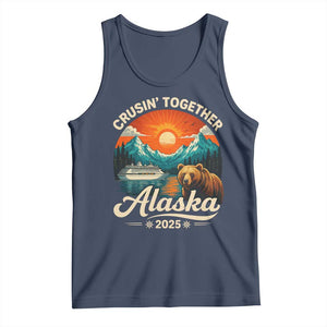 Alaska Cruise Tank Top Retro Alaskan Cruisin Together Matching Family Cruise TS10 Navy Print Your Wear