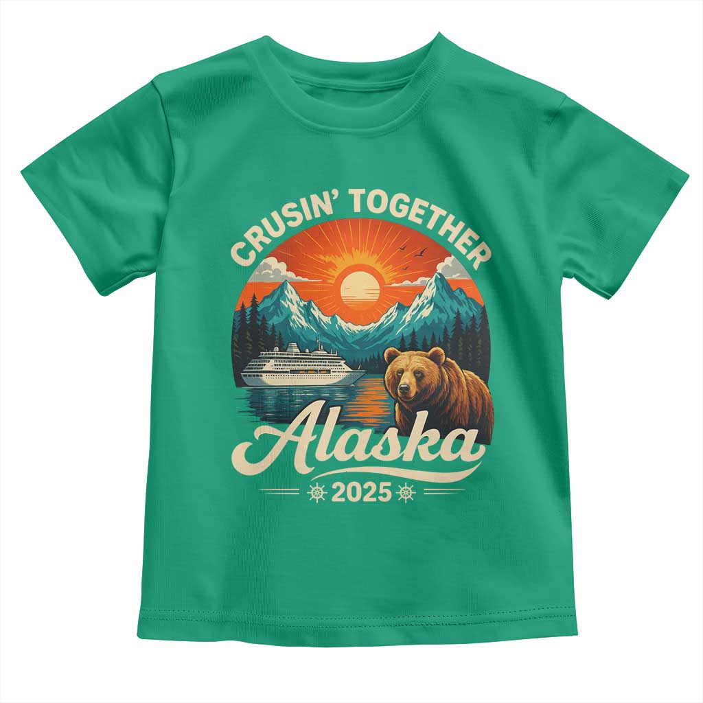 Alaska Cruise Toddler T Shirt Retro Alaskan Cruisin Together Matching Family Cruise TS10 Irish Green Print Your Wear