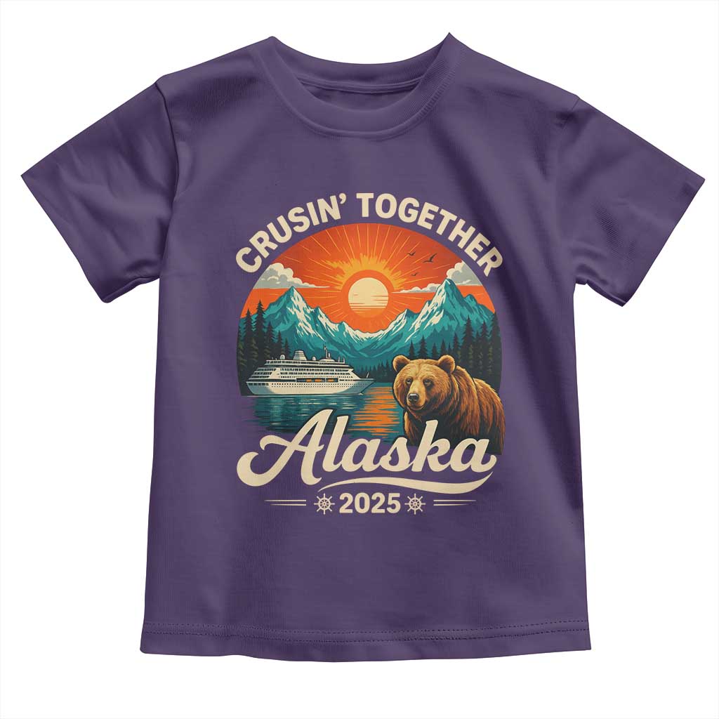 Alaska Cruise Toddler T Shirt Retro Alaskan Cruisin Together Matching Family Cruise TS10 Purple Print Your Wear