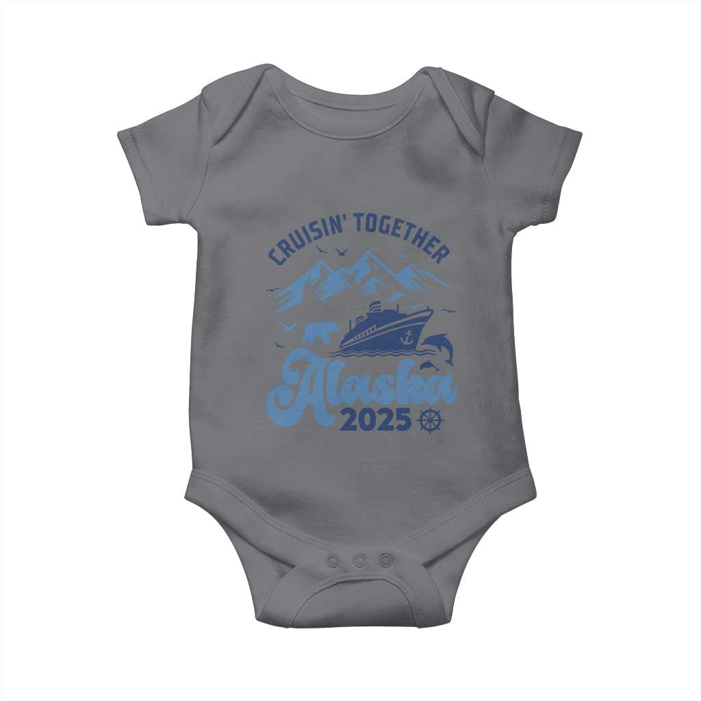 Alaska Cruise Baby Onesie Cruisin Together Matching Family Cruise 2025 TS10 Charcoal Print Your Wear