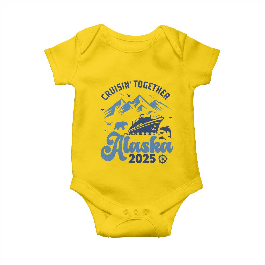 Alaska Cruise Baby Onesie Cruisin Together Matching Family Cruise 2025 TS10 Daisy Print Your Wear