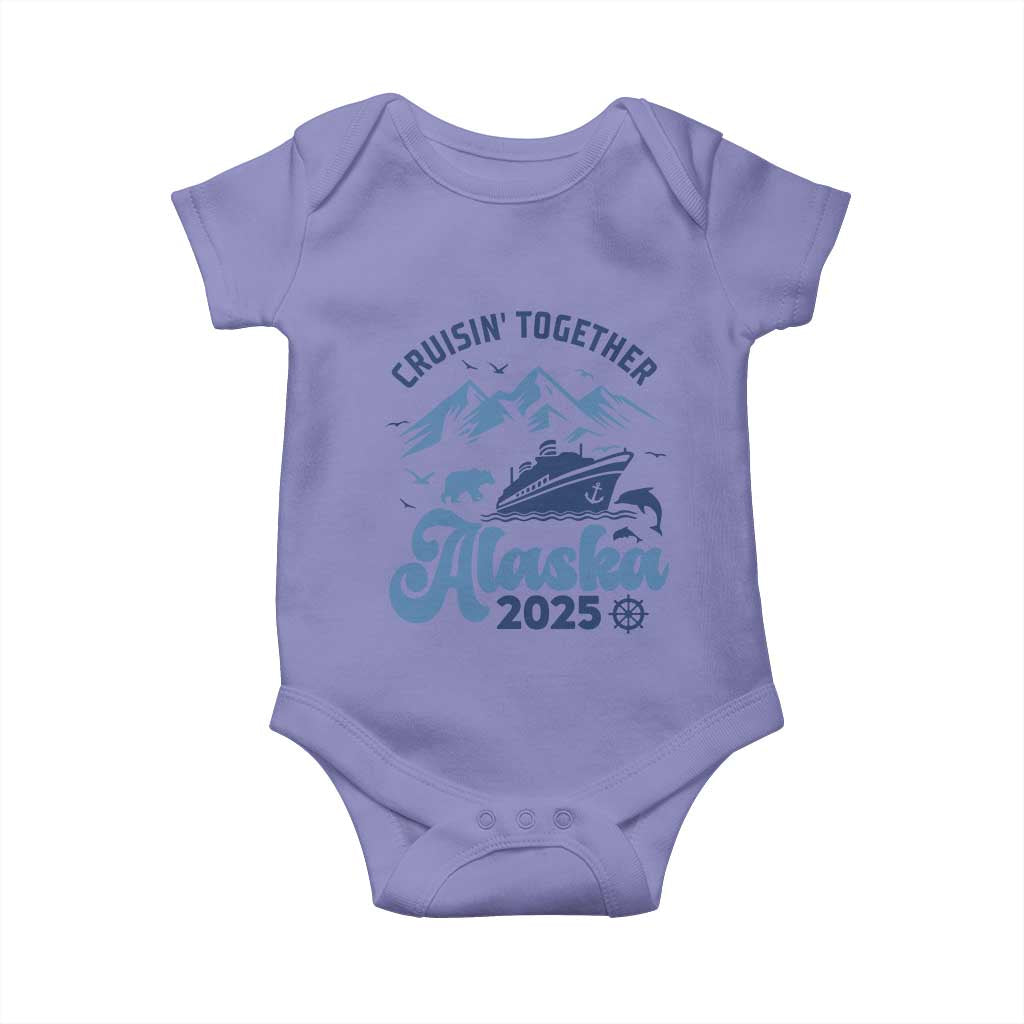Alaska Cruise Baby Onesie Cruisin Together Matching Family Cruise 2025 TS10 Violet Print Your Wear