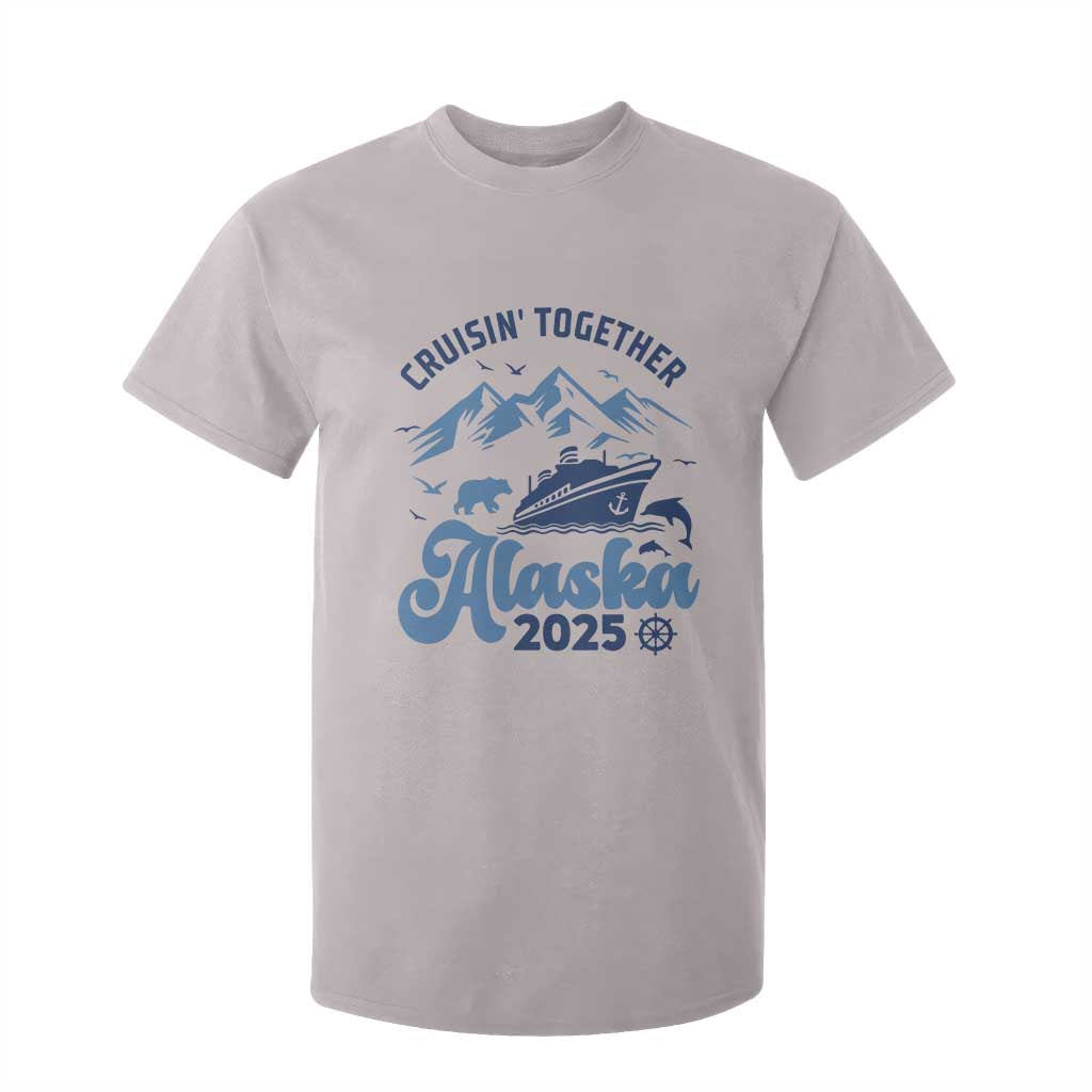 Alaska Cruise T Shirt For Kid Cruisin Together Matching Family Cruise 2025 TS10 Ice Gray Print Your Wear