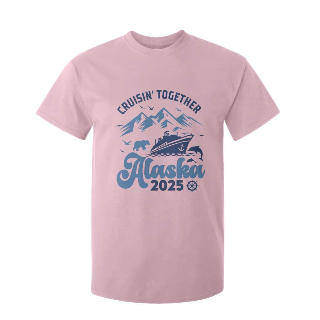 Alaska Cruise T Shirt For Kid Cruisin Together Matching Family Cruise 2025 TS10 Light Pink Print Your Wear