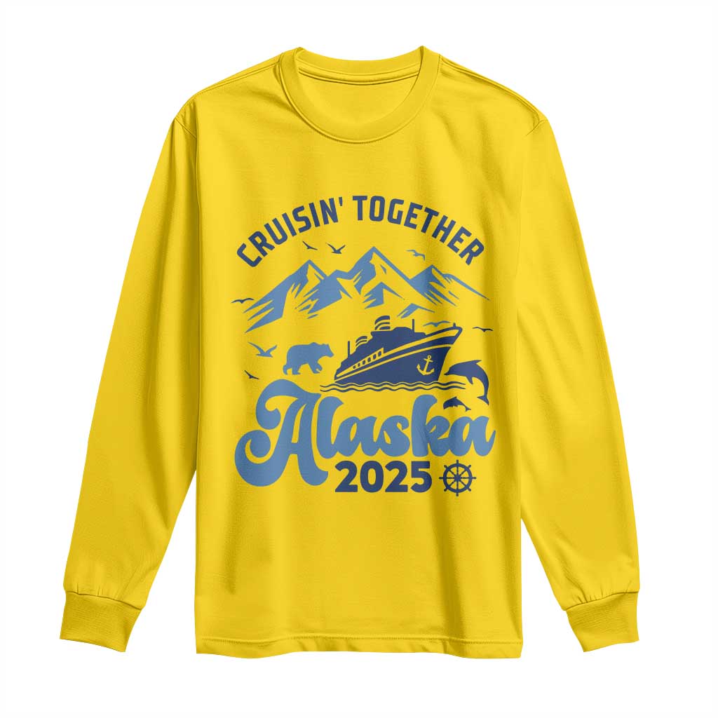 Alaska Cruise Long Sleeve Shirt Cruisin Together Matching Family Cruise 2025 TS10 Daisy Print Your Wear