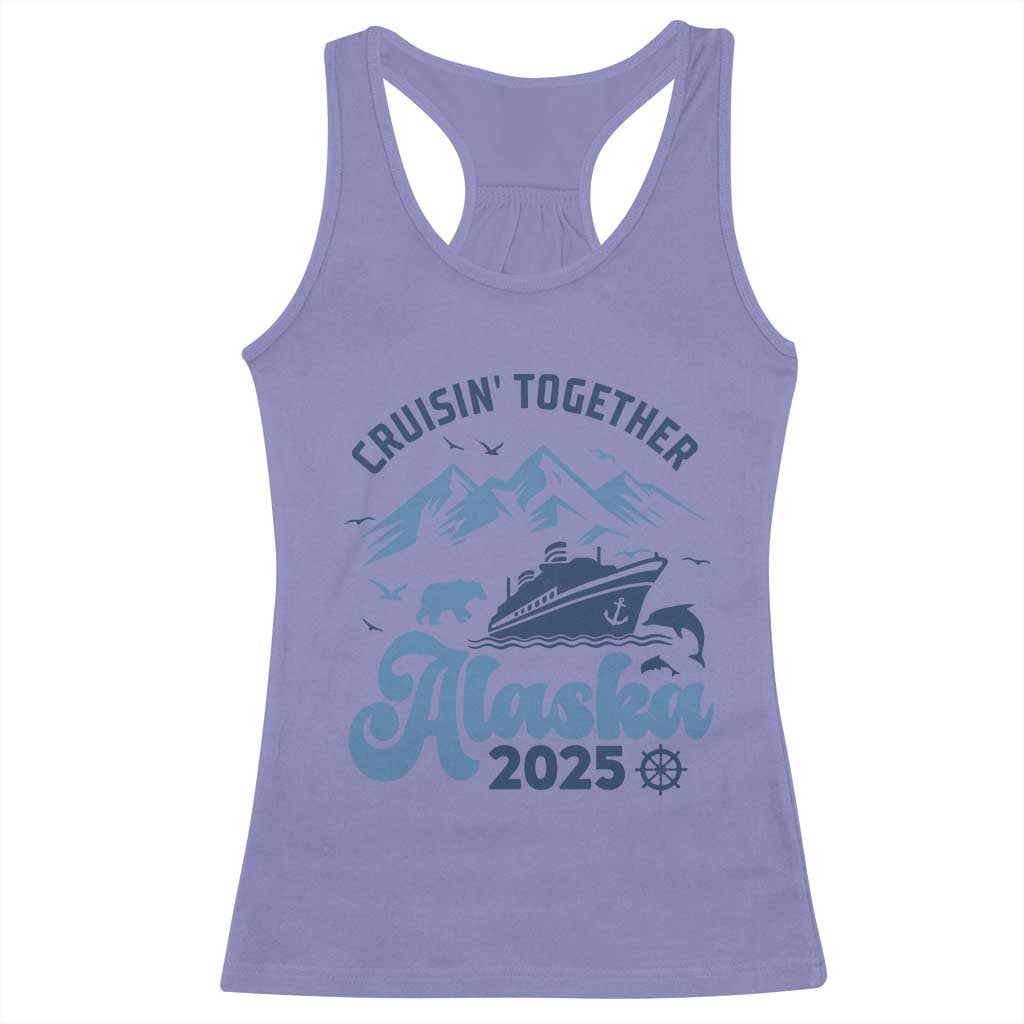 Alaska Cruise Racerback Tank Top Cruisin Together Matching Family Cruise 2025 TS10 Violet Print Your Wear