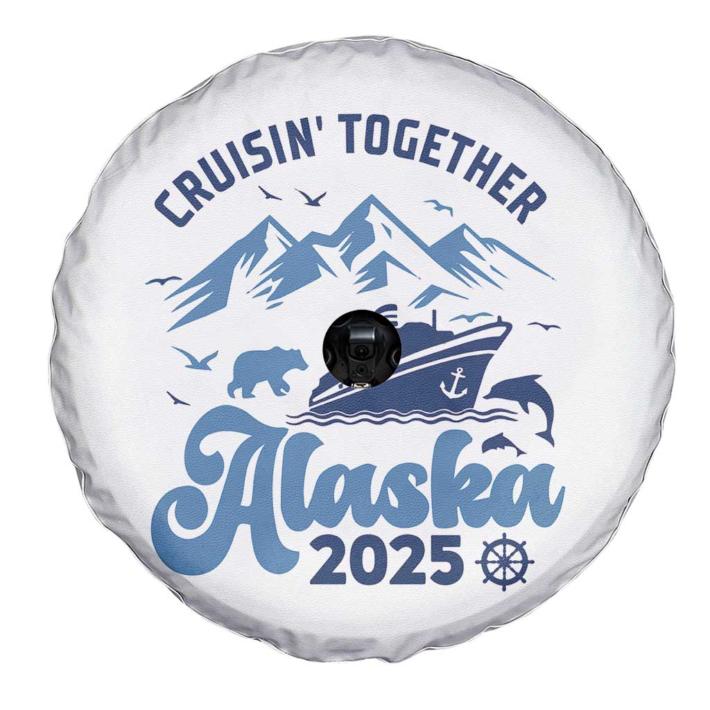 Alaska Cruise Spare Tire Cover Cruisin Together Matching Family Cruise 2025 TS10 Print Your Wear