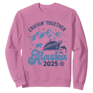 Alaska Cruise Sweatshirt Cruisin Together Matching Family Cruise 2025 TS10 Azalea Print Your Wear