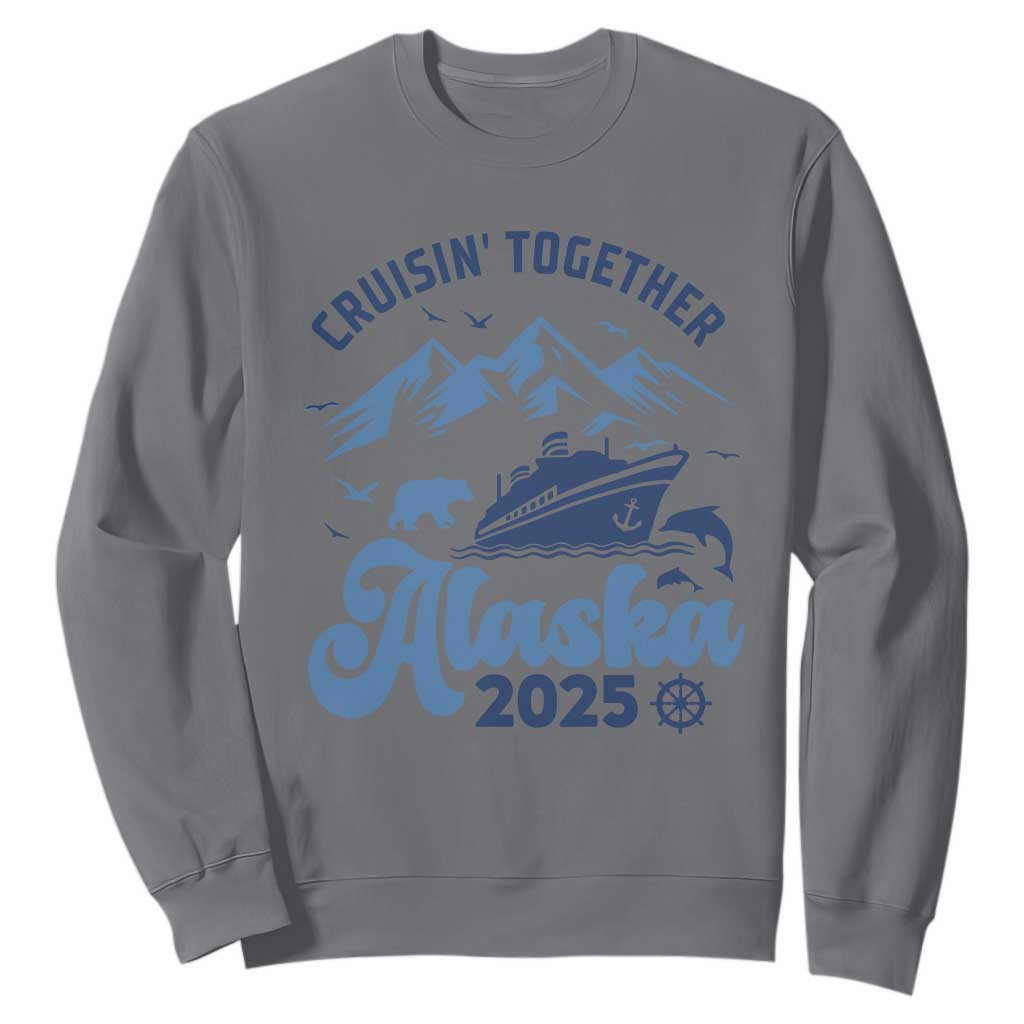 Alaska Cruise Sweatshirt Cruisin Together Matching Family Cruise 2025 TS10 Charcoal Print Your Wear