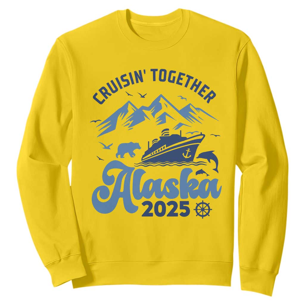 Alaska Cruise Sweatshirt Cruisin Together Matching Family Cruise 2025 TS10 Daisy Print Your Wear