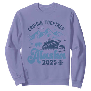 Alaska Cruise Sweatshirt Cruisin Together Matching Family Cruise 2025 TS10 Violet Print Your Wear