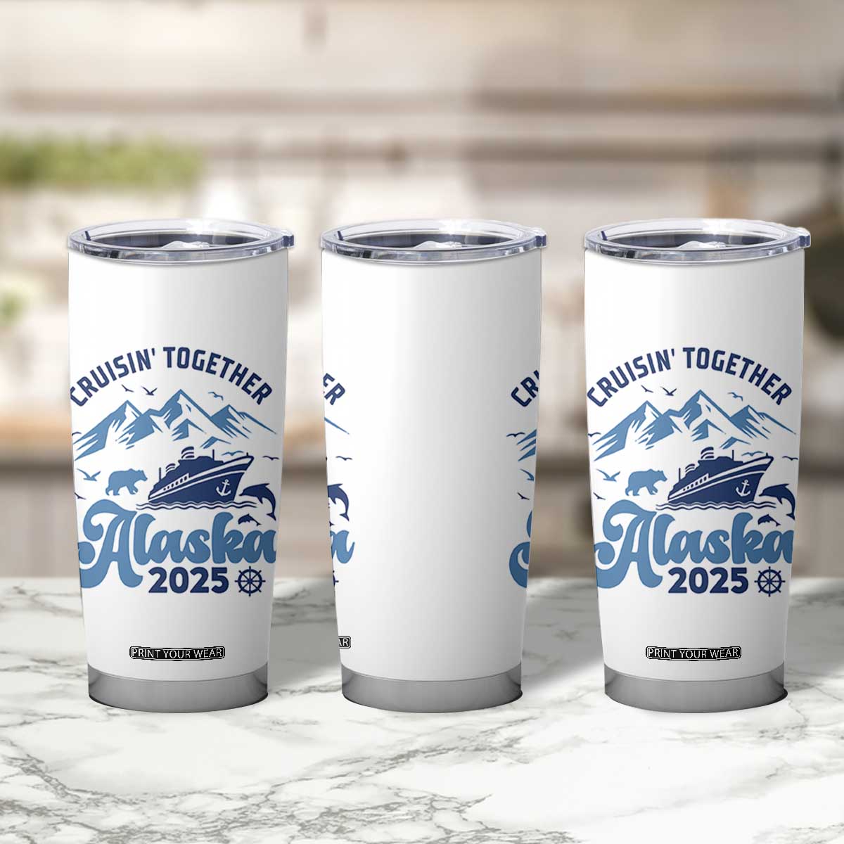 Alaska Cruise Tumbler Cup Cruisin Together Matching Family Cruise 2025 TS10 Print Your Wear