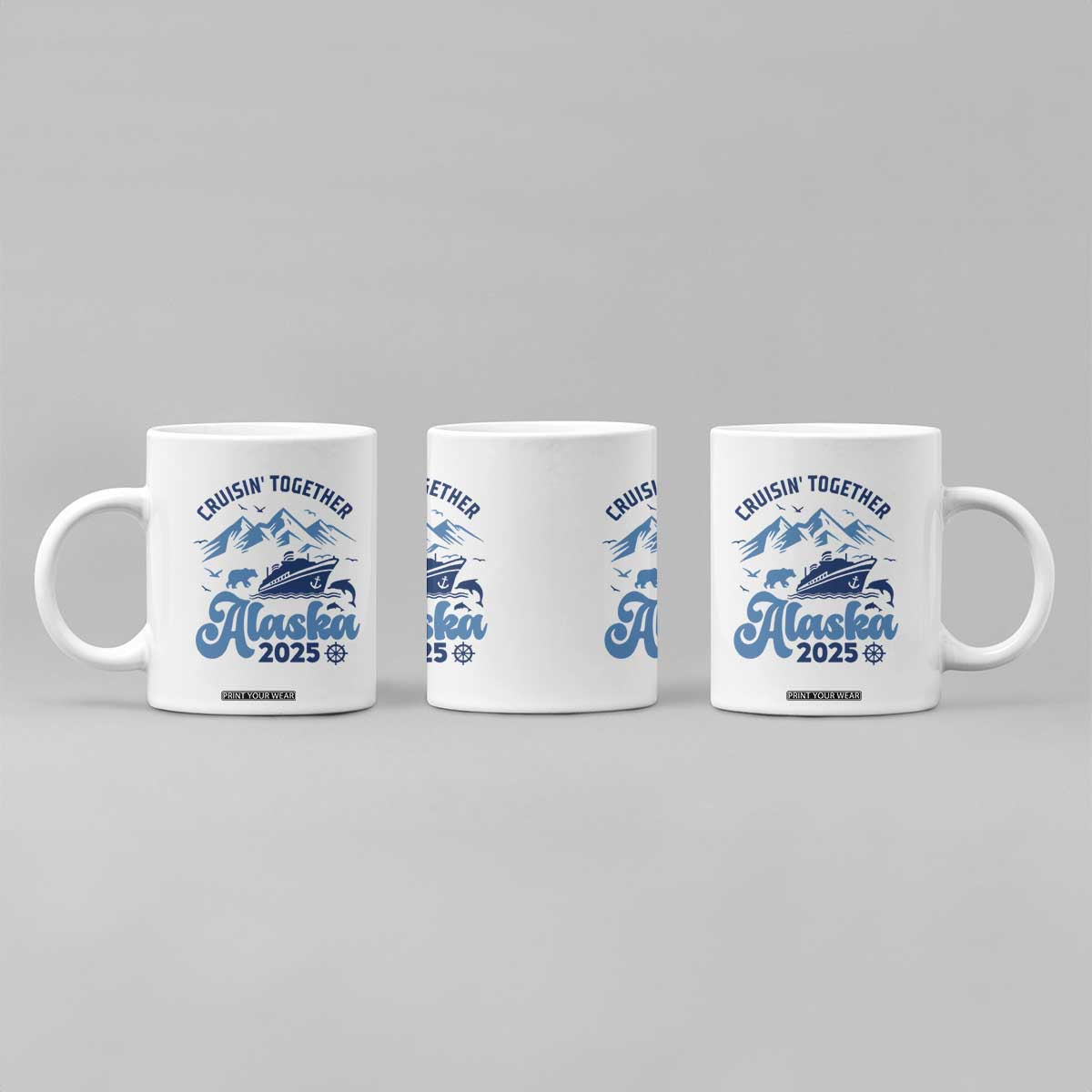 Alaska Cruise Coffee Mug Cruisin Together Matching Family Cruise 2025 TS10 Print Your Wear