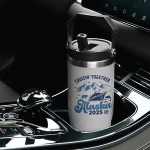 Alaska Cruise Flip Straw Tumbler Cruisin Together Matching Family Cruise 2025 TS10 Print Your Wear