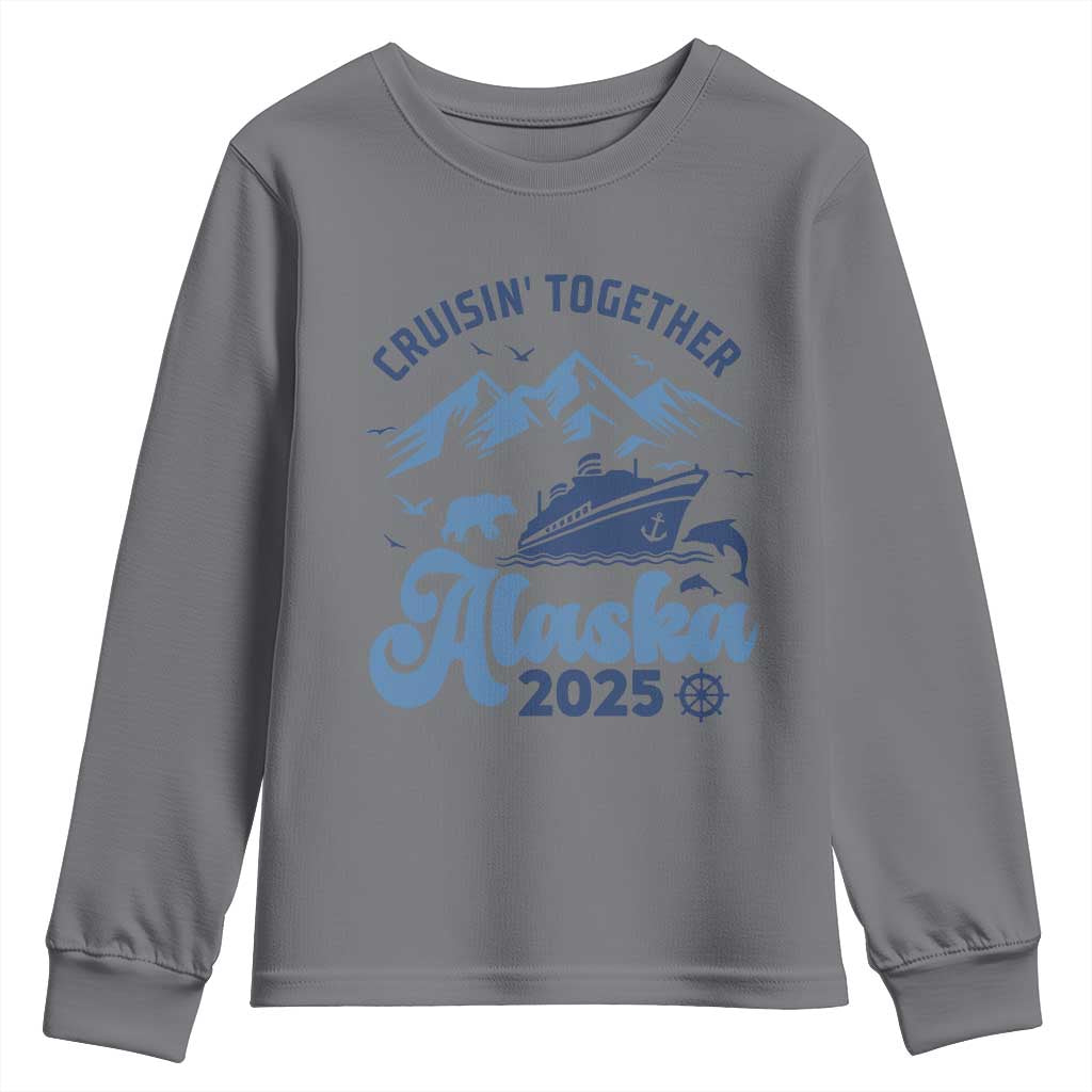 Alaska Cruise Youth Sweatshirt Cruisin Together Matching Family Cruise 2025 TS10 Charcoal Print Your Wear