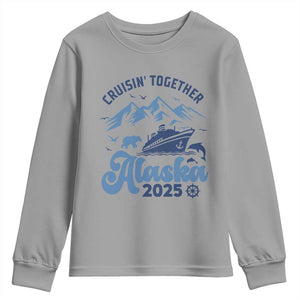 Alaska Cruise Youth Sweatshirt Cruisin Together Matching Family Cruise 2025 TS10 Sport Gray Print Your Wear