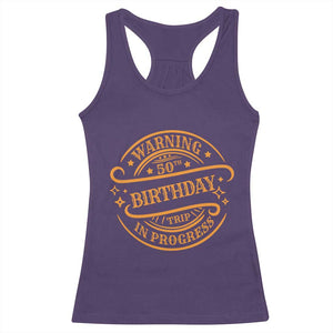 50th Birthday Trip Racerback Tank Top Retro Funny Milestone Vacation TS10 Purple Print Your Wear