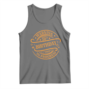 50th Birthday Trip Tank Top Retro Funny Milestone Vacation TS10 Black Heather Print Your Wear