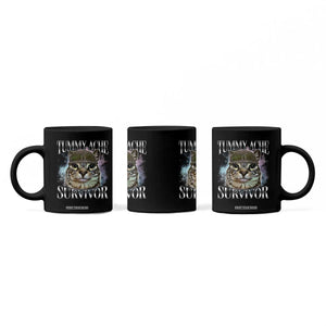 Tummy Ache Survivor Cat Meme Coffee Mug Vintage 90s Graphic Funny Stomach Issues Bootleg TS10 Print Your Wear