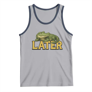 See You Later Alligator Tank Top Funny Teacher Meme Viral Quote TS10 Athletic Heather Navy Print Your Wear