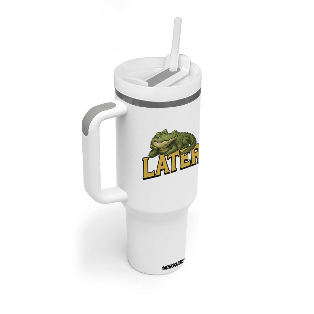 See You Later Alligator Tumbler With Handle Funny Teacher Meme Viral Quote TS10 Print Your Wear