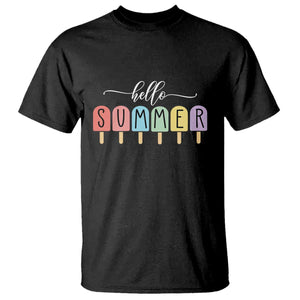 Hello Summer Vacation Ice Cream Popsicle Ice Lolly T Shirt TS10 Black Print Your Wear