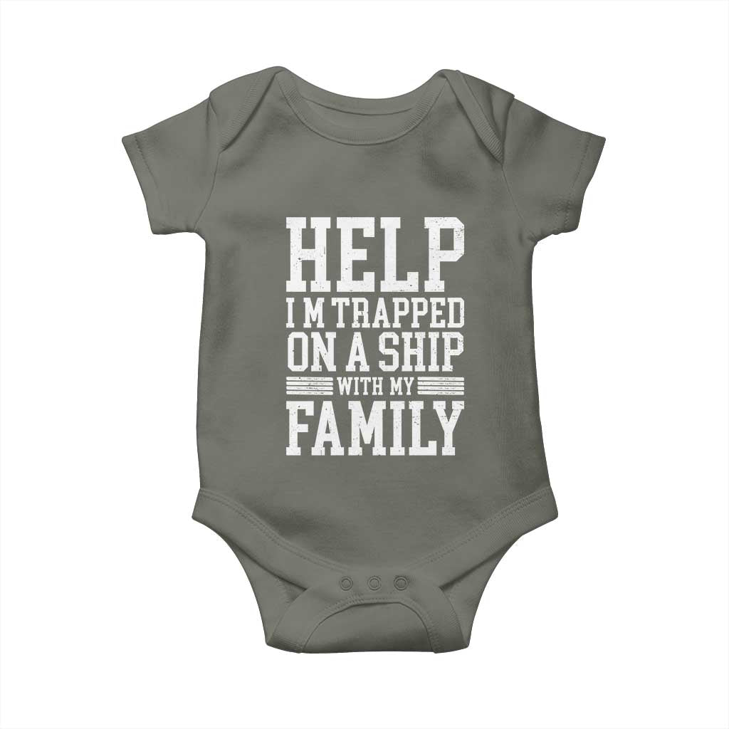 Funny Family Cruise Baby Onesie Vacation Trip Matching Cruise Ship TS10 Military Green Print Your Wear