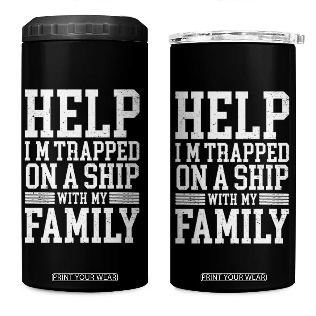 Funny Family Cruise 4 in 1 Can Cooler Tumbler Vacation Trip Matching Cruise Ship TS10 One Size: 16 oz Black Print Your Wear