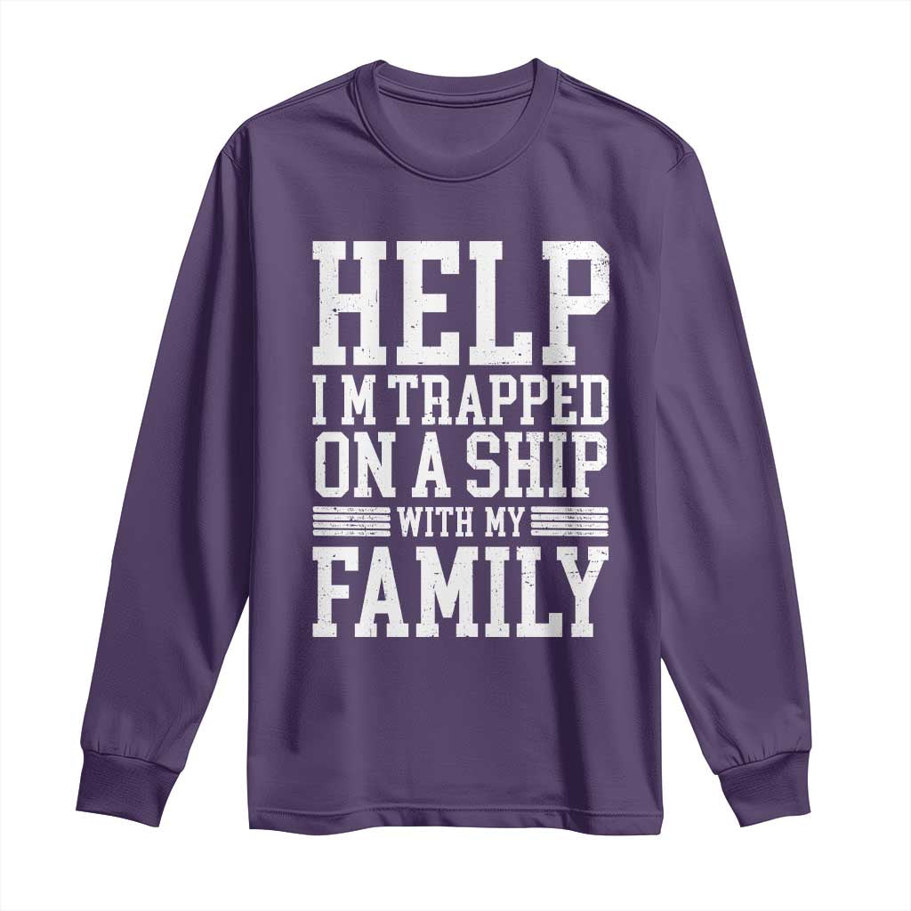Funny Family Cruise Long Sleeve Shirt Vacation Trip Matching Cruise Ship TS10 Purple Print Your Wear