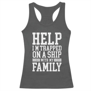 Funny Family Cruise Racerback Tank Top Vacation Trip Matching Cruise Ship TS10 Dark Heather Print Your Wear