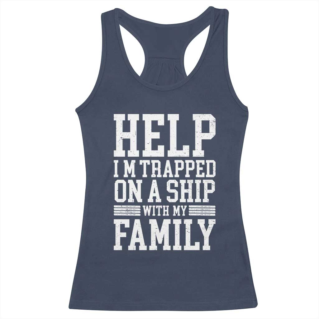 Funny Family Cruise Racerback Tank Top Vacation Trip Matching Cruise Ship TS10 Navy Print Your Wear