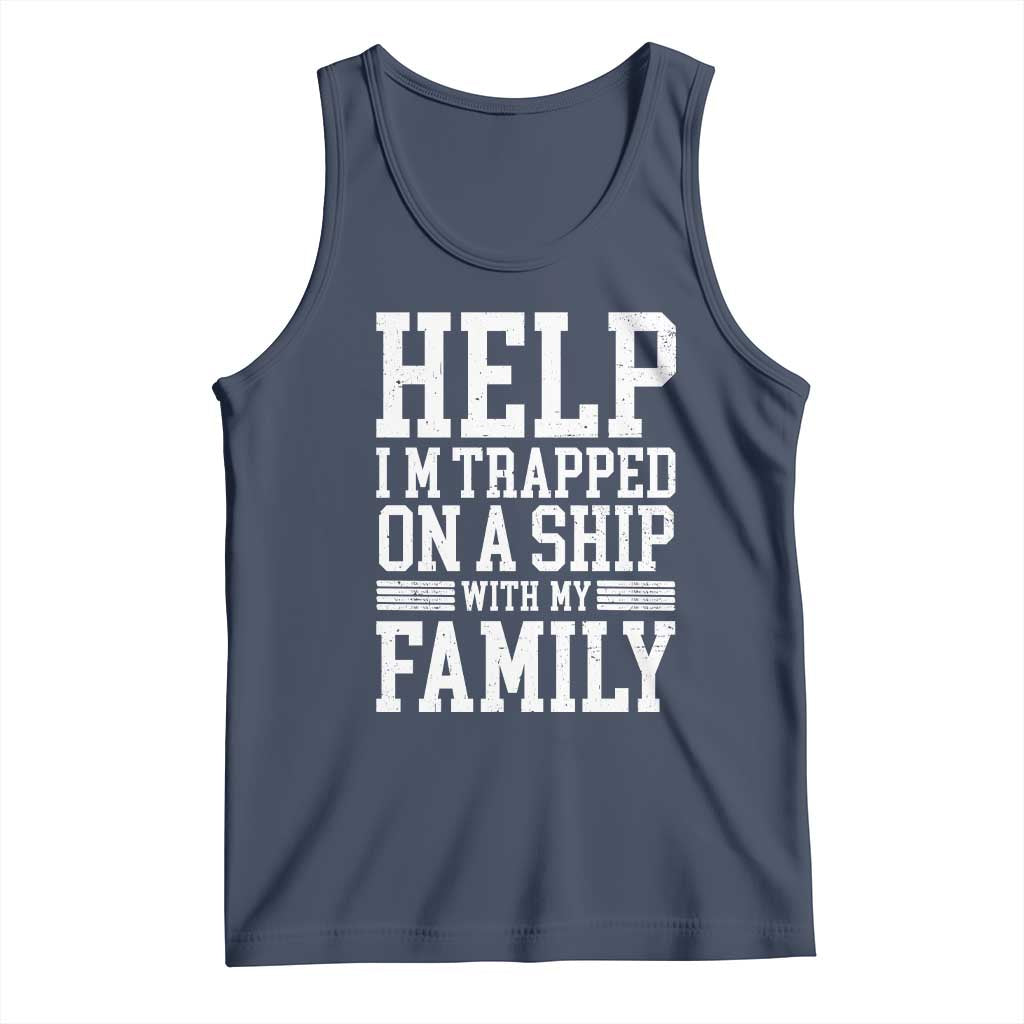 Funny Family Cruise Tank Top Vacation Trip Matching Cruise Ship TS10 Navy Print Your Wear