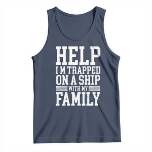 Funny Family Cruise Tank Top Vacation Trip Matching Cruise Ship TS10 Navy Print Your Wear