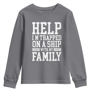 Funny Family Cruise Youth Sweatshirt Vacation Trip Matching Cruise Ship TS10 Charcoal Print Your Wear