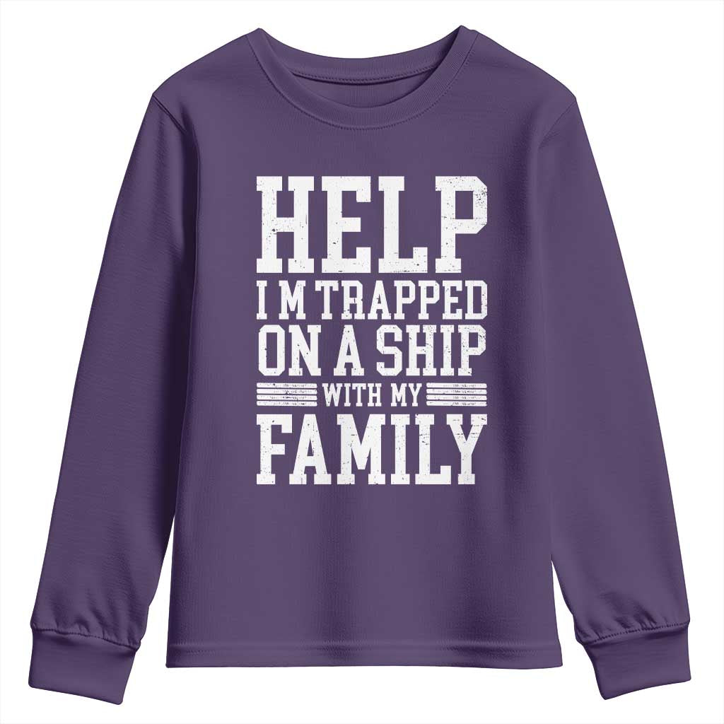 Funny Family Cruise Youth Sweatshirt Vacation Trip Matching Cruise Ship TS10 Purple Print Your Wear