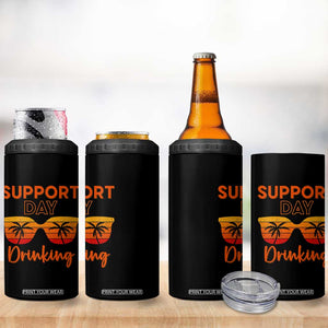 Funny Drinking 4 in 1 Can Cooler Tumbler Support Day Drinking Summer Beach Vacation TS10 Print Your Wear