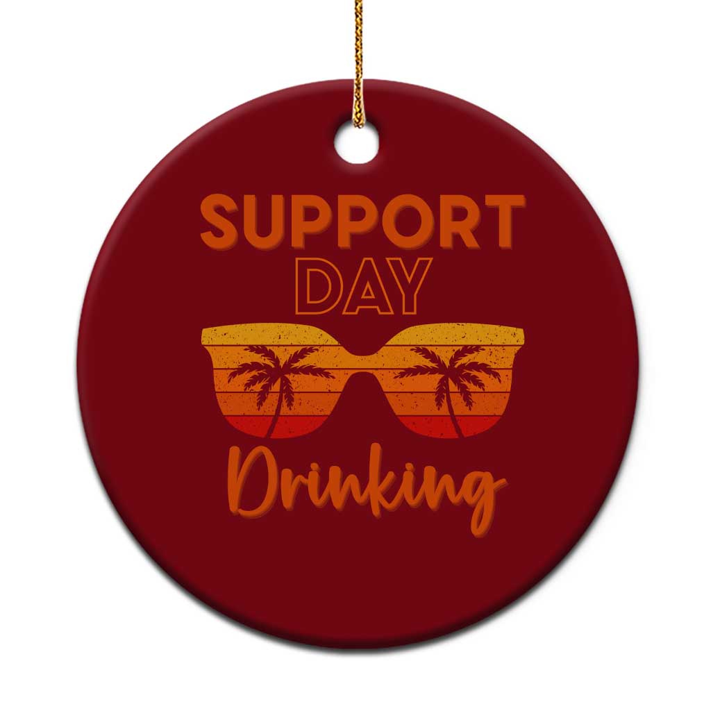 Funny Drinking Ceramic Ornament Support Day Drinking Summer Beach Vacation TS10 1pc Red Print Your Wear