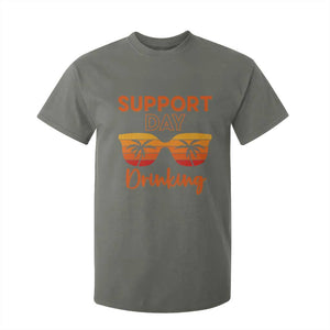 Funny Drinking T Shirt For Kid Support Day Drinking Summer Beach Vacation TS10 Military Green Print Your Wear