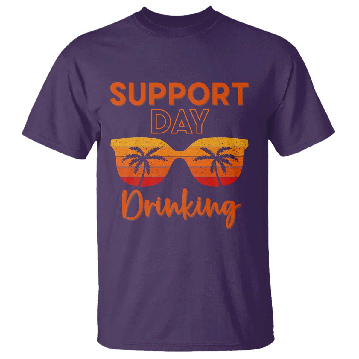 Funny Drinking T Shirt Support Day Drinking Summer Beach Vacation TS10 Purple Print Your Wear