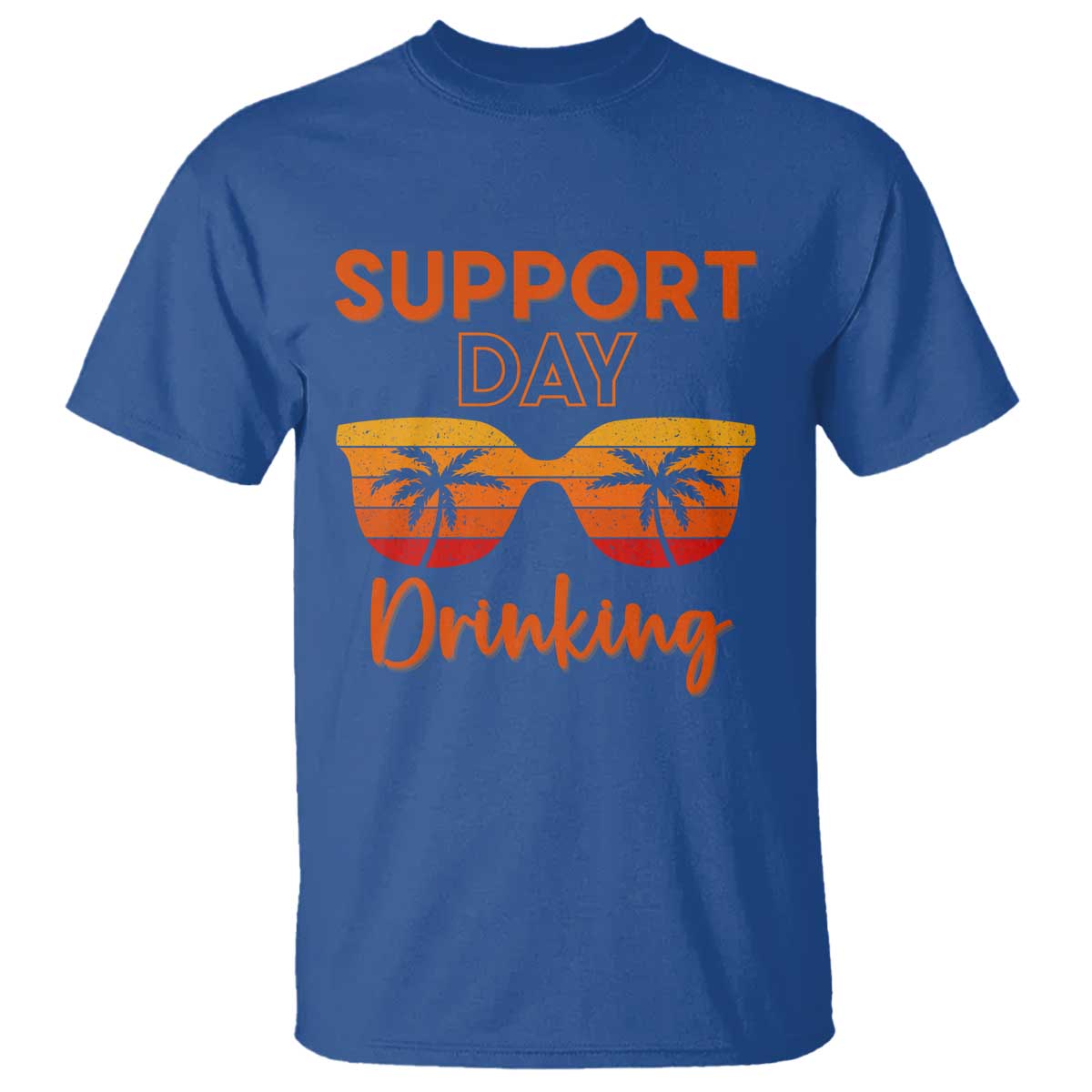 Funny Drinking T Shirt Support Day Drinking Summer Beach Vacation TS10 Royal Blue Print Your Wear